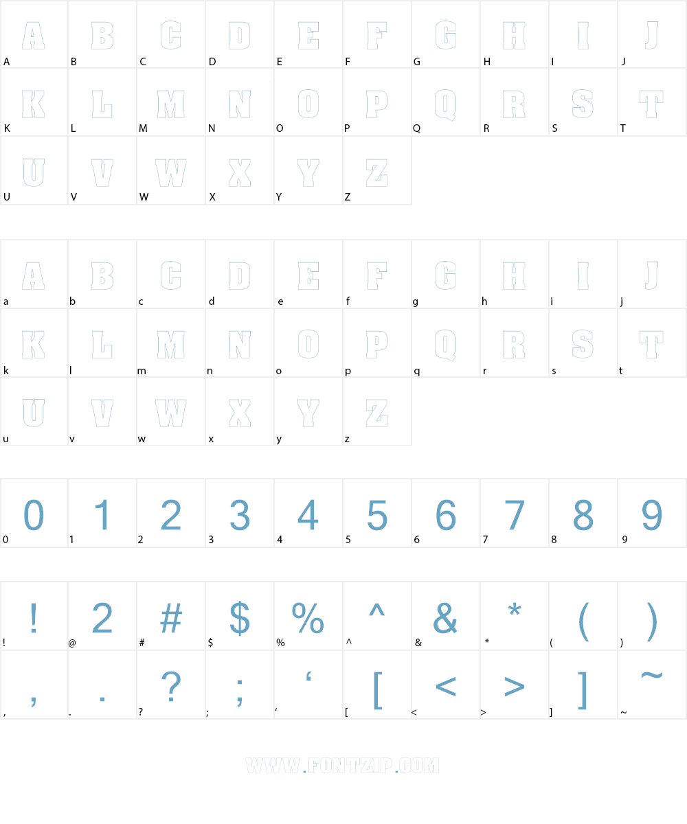 Amin_Hurgada Outline Font Character